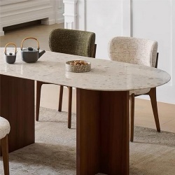 terrazzo furniture top with wood base