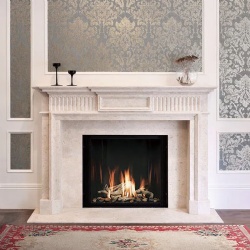 traditional natural stone fireplace surround