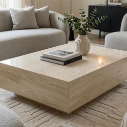 travertine coffee table