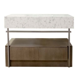 vanity unit with stone basin top