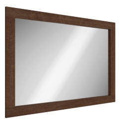 wood framed vanity mirror